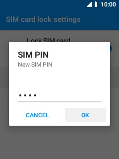 Key in a new four-digit PIN and select OK.