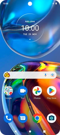 The flight mode icon shows that flight mode is turned on.