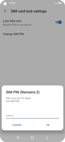 Key in your current PIN and press OK.