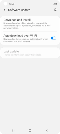 Press Download and install. If a new software version is available, it's displayed. Follow the instructions on the screen to update the phone software.