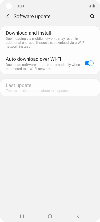 Press Download and install. If a new software version is available, it's displayed. Follow the instructions on the screen to update the phone software.