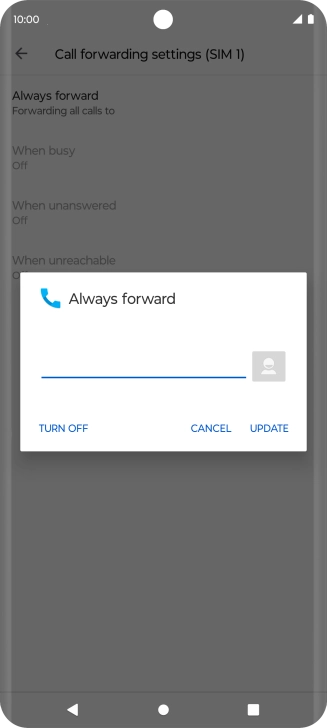 Press TURN OFF.