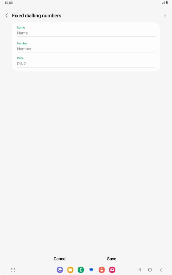 Press Name and key in the required name.