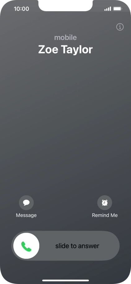 Press and drag the accept call icon right.