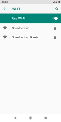 Press the required Wi-Fi network.