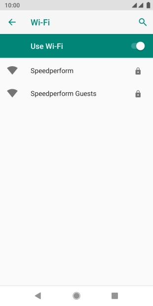 Press the required Wi-Fi network.