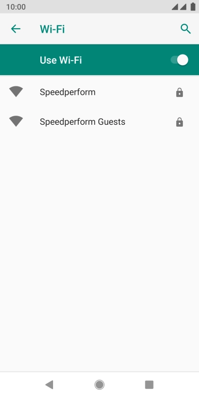 Press the required Wi-Fi network.