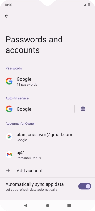 Press the indicator next to 