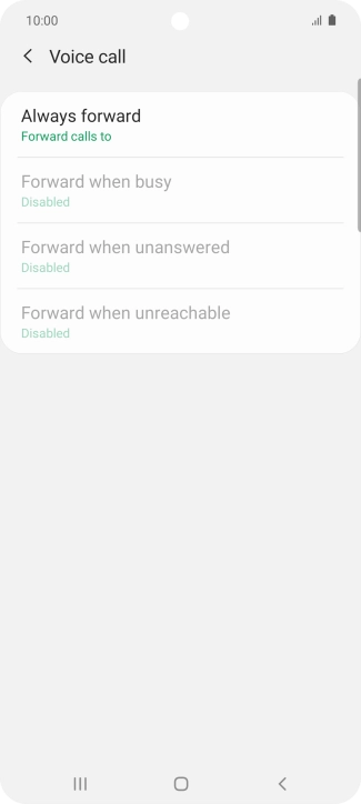 Press the required divert type.