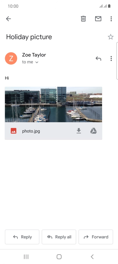 If an application is open on your phone, such as a Mail, you can also use the functions available here, e.g.: Reply to this email.