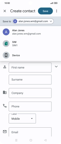 Press the required Google account.