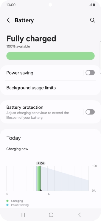 Press Battery protection.