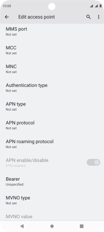 Press MMS port.