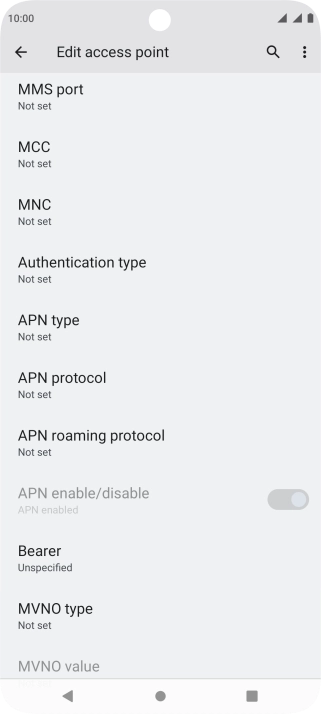 Press MMS port.