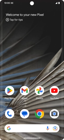 The email message icon shows that you've received a new email message.