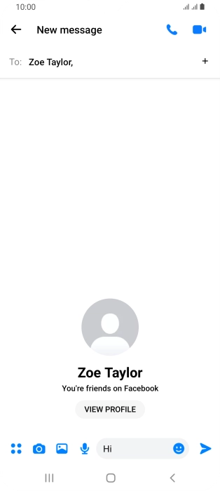 Write the required message and press the send icon.
