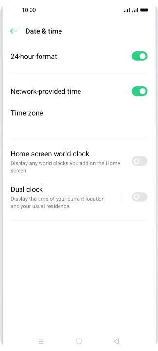Press the Home key to return to the home screen.
