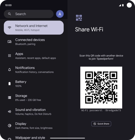 Place the QR code inside the camera frame on the other device to scan the code.