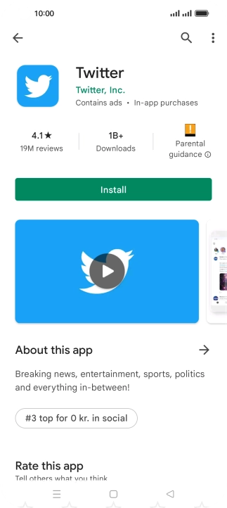 Press Install and follow the instructions on the screen to install the app.
