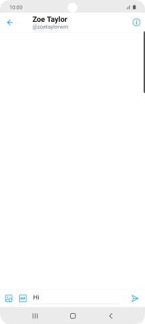 Write the required message and press the send icon.