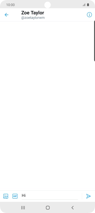 Write the required message and press the send icon.