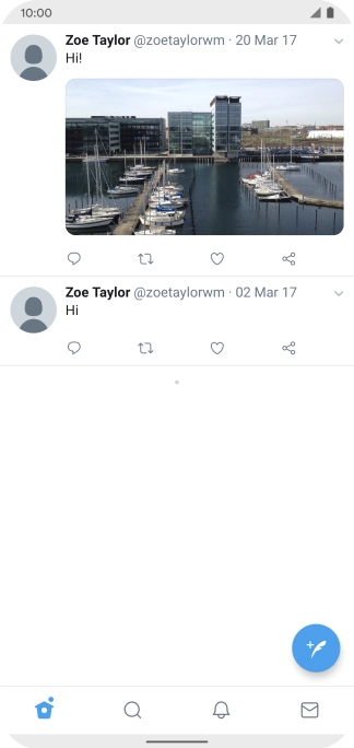 Press the new tweet icon.