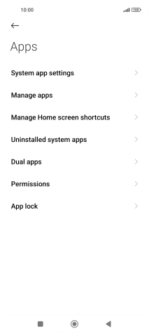 Press Manage apps.