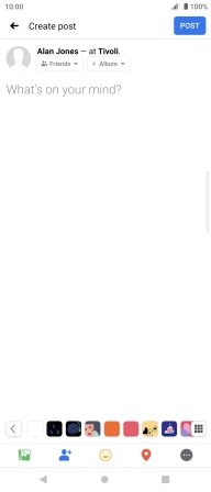 Press the text input field.
