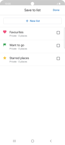 Press the required setting.