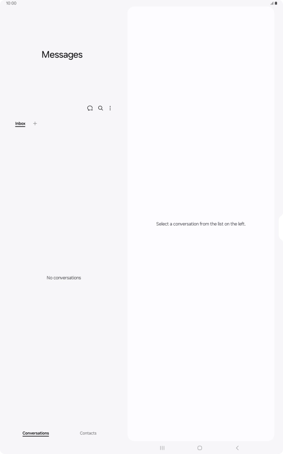 Press the menu icon.