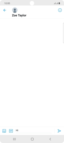 Write the required message and press the send icon.