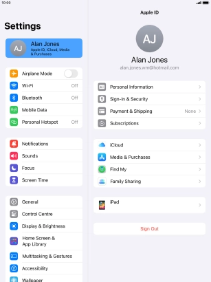 Press iCloud.