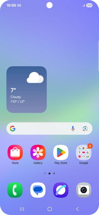 The email message icon shows that you've received a new email message.