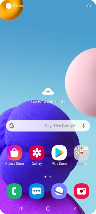 The battery charging icon shows that the battery is charging.