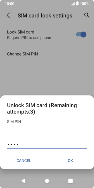 Key in your PIN and press OK.