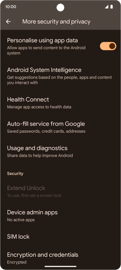 Press SIM lock.