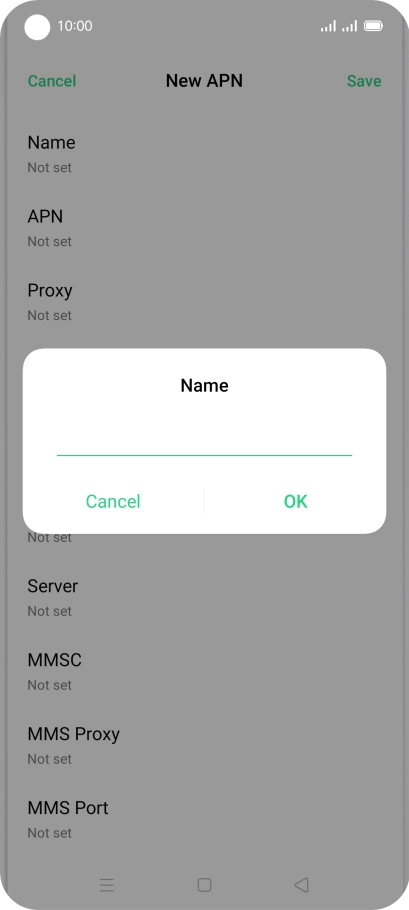 Key in Vodafone MMS and press OK.