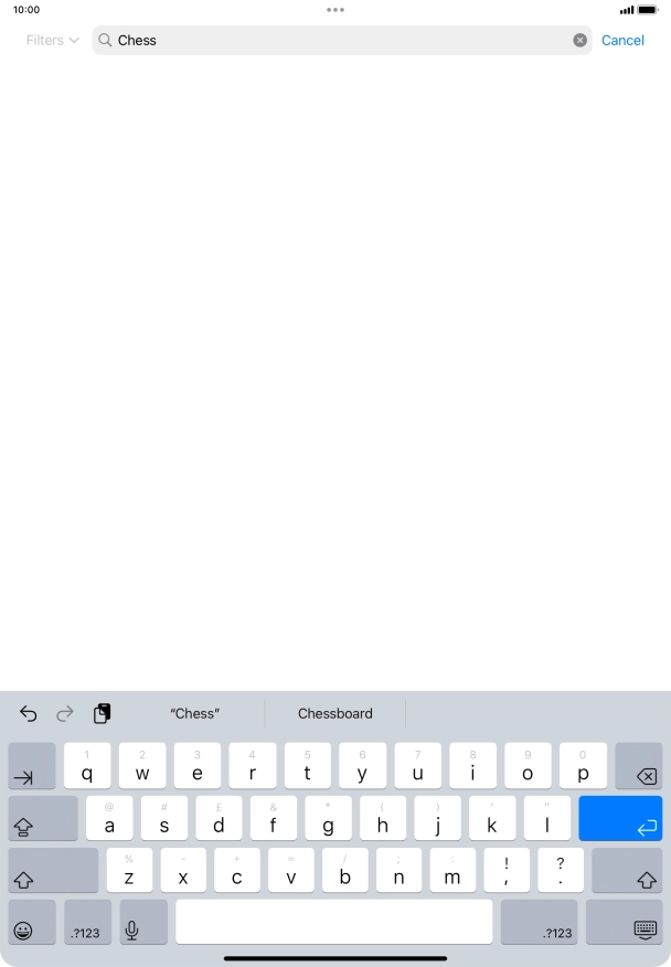 Key in the name or subject of the required app and press enter.