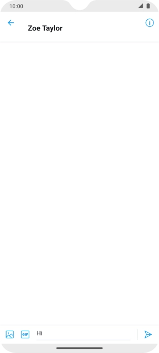 Write the required message and press the send icon.