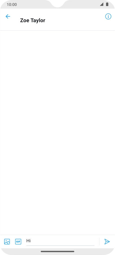 Write the required message and press the send icon.