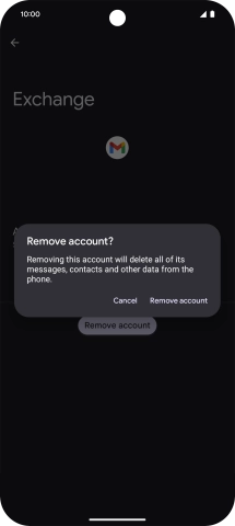 Press Remove account.