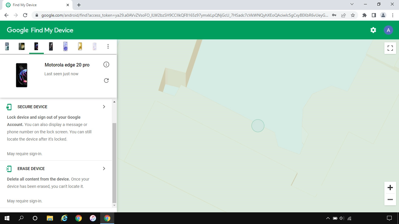 Click ERASE DEVICE and follow the instructions on the screen to delete all phone content. Please note that you will no longer be able to use Find My Device when you've deleted all phone content.