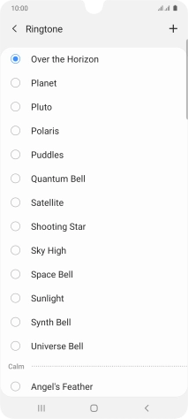 Press the add ring tone icon.