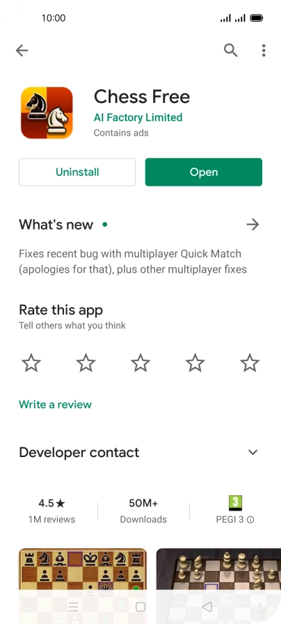 Press Uninstall.