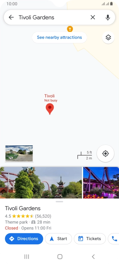 Press the destination at the bottom of the screen.