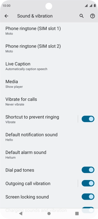 Press Default notification sound.