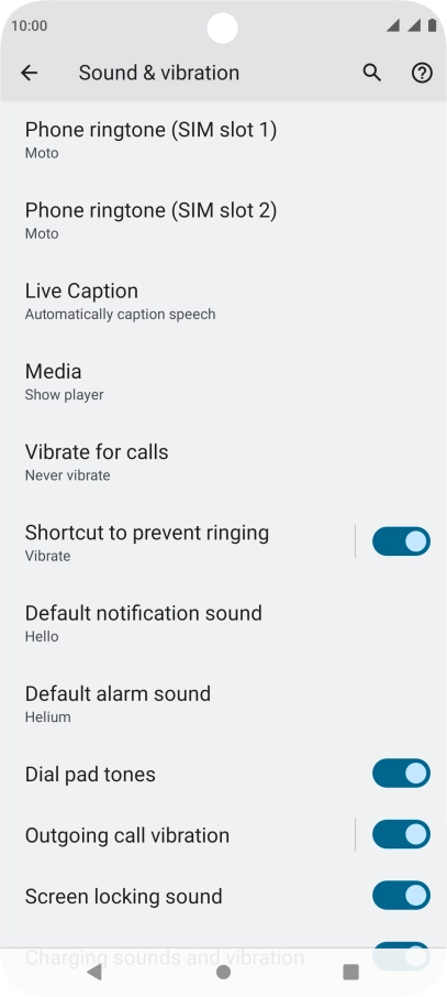 Press Default notification sound.