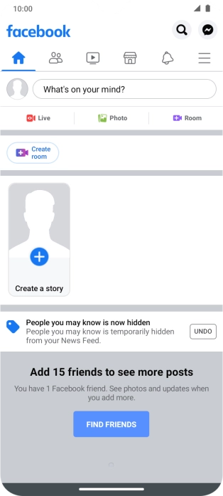 Press the text input field.