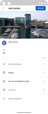 Key in the required text and press UPLOAD.