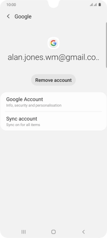 Press Sync account.
